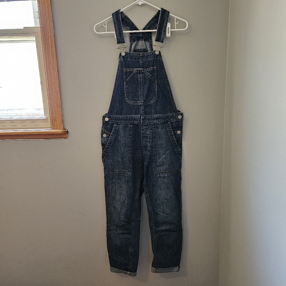 Gap denim overalls with slim tapered leg
